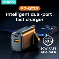 Joyroom L-QP203 20W PD Fast Charger British Regulatory Black