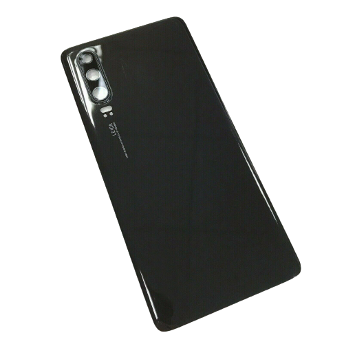 For Huawei P30 Rear Glass Battery Back Cover Replacement + Camera Lens Black 