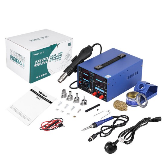 YIHUA 853D 2A 3in1 Soldering Iron USB 2A Rework Station Desolder Hot Air