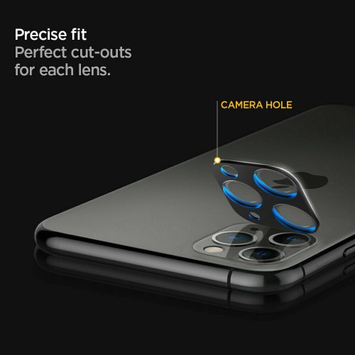 For iPhone 11 Pro / 11 Pro Max 3D Real Back Camera Lens Tempered Glass Screen Protector Black 