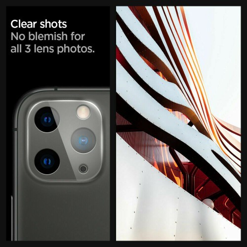 For iPhone 11 Pro / 11 Pro Max 3D Real Back Camera Lens Tempered Glass Screen Protector Black 