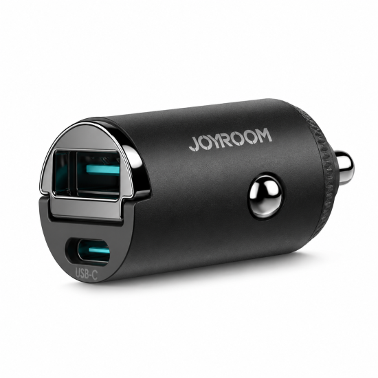 Joyroom CCN18 65W Dual Port Pull Ring Mini Fast Charge Black