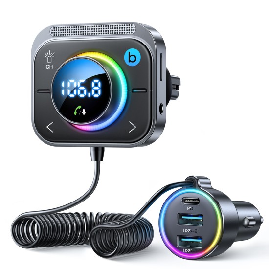 Joyroom JR-CL18 Car Wireless FM Transmitter Silver