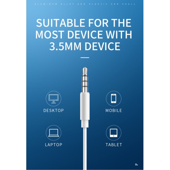 Joyroom JR-EP1 This Series of Wire-controlled Headphones White Joyroom JR-EP1 This Series of Wire-controlled Headphones White