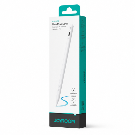 Joyroom JR-K12PRO Zhen Miao series automatic dual-mode capacitive pen White Joyroom JR-K12PRO Zhen Miao series automatic dual-mode capacitive pen White