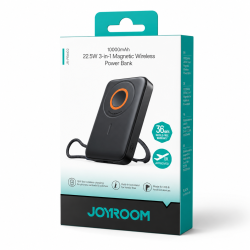 Joyroom JR-PBM02 10000mAh 22.5W 3-in-1 Magnetic Wireless Power Bank-black Joyroom JR-PBM02 10000mAh 22.5W 3-in-1 Magnetic Wireless Power Bank-black