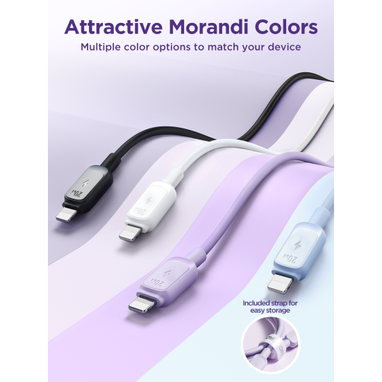 S-CL020A14 Multi-Color Series 20W Type-C to Lightning Fast Charging Data Cable 1.2m-Black