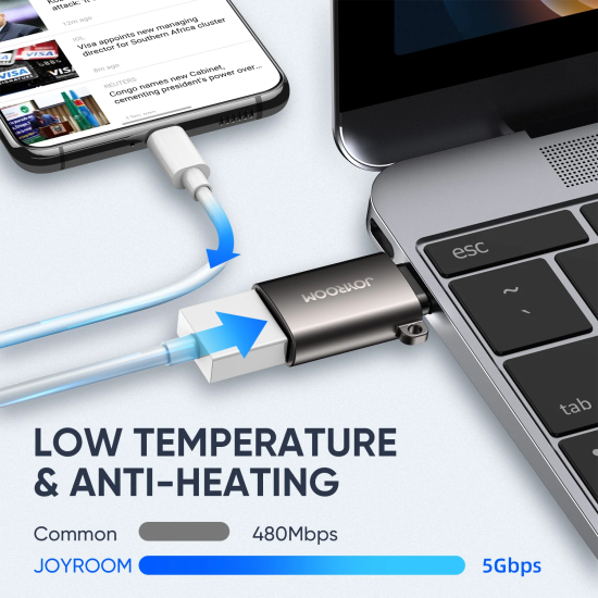 Joyroom S-H151 USB-C (Male) to USB-A (Female) Adapter Black Joyroom S-H151 USB-C (Male) to USB-A (Female) Adapter Black