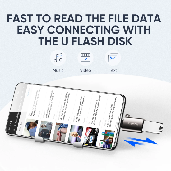 Joyroom S-H151 USB-C (Male) to USB-A (Female) Adapter Black Joyroom S-H151 USB-C (Male) to USB-A (Female) Adapter Black