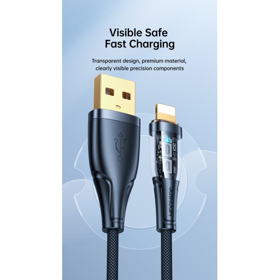 Joyroom - USB-A to Lightning Intelligent Power-Off Fast Charging Cable 1.2m | S-UL012A3 - Black