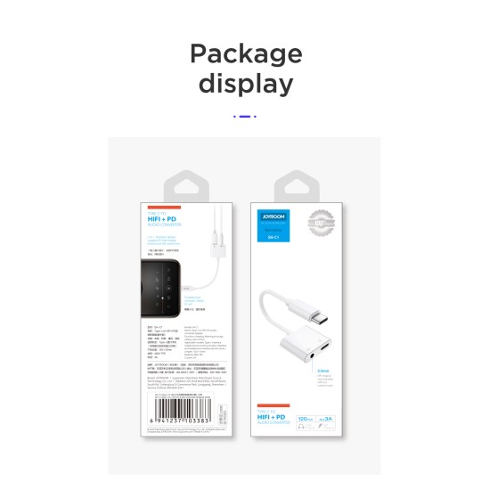 Joyroom SH-C1 Type-c to 3.5mm audio conversion cable (digital) White