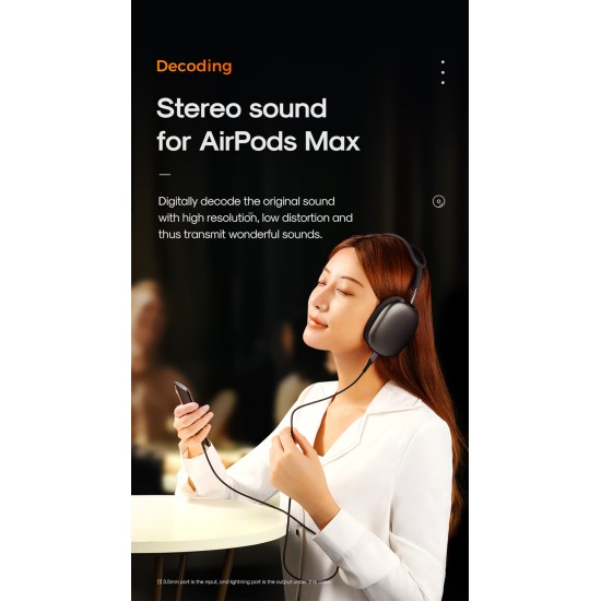 Joyroom Sy-a02 Lightning To 3.5mm Aux Cable Headphone Audio Adapter Converter, 2m