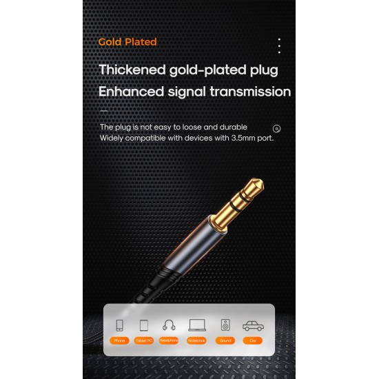 Joyroom Sy-a03 1m Type-c To 3.5mm Hi-fi Audio Cable - Black