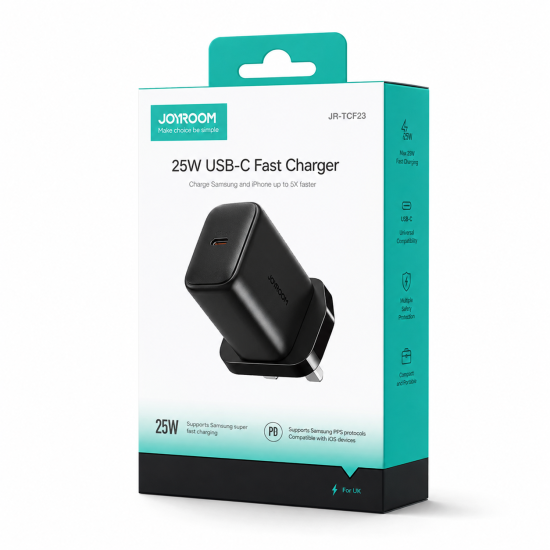 Joyroom JR-TCF23UK 25W Charger-Black(UK)
