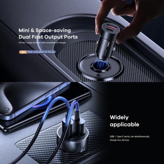 Remax RCC361 Explorer Series 3A Multi Compatible Car Charger Black