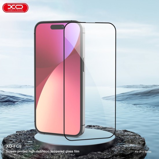 XO HC5 Full Screen Transparent HD Tempered Film 0.33MM for iPhone 15 plus/15pro max 6.7