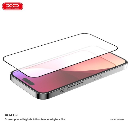 XO HC5 Full Screen Transparent HD Tempered Film 0.33MM for iPhone 15/15 Pro 6.1
