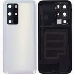 Replacement Back Cover With Camera Frame For Huawei P40 Pro White