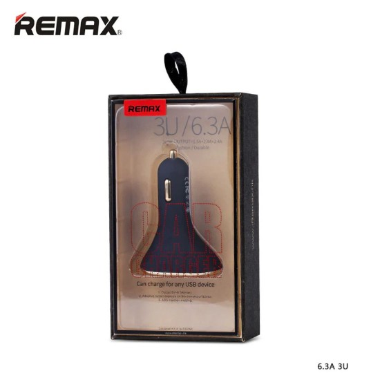 Remax RCC302 Car Charger 3 Port 6.3A Black