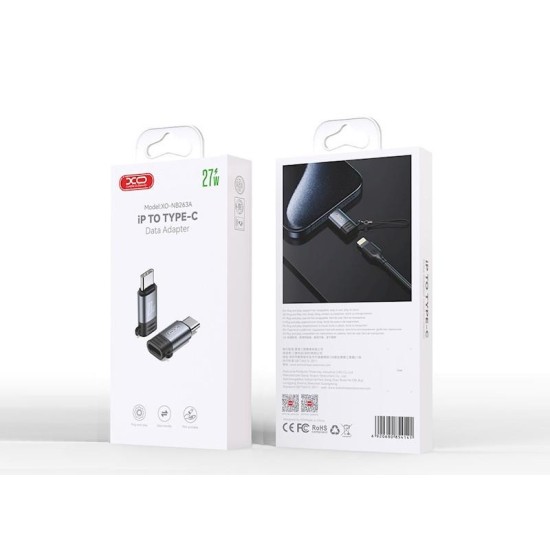 XO NB263A Female to Type-c Male 27W Fast Charger Adaptor Tranish
