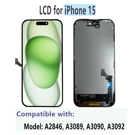 replacement ZY COF Incell LCD for iPhone 15 Black