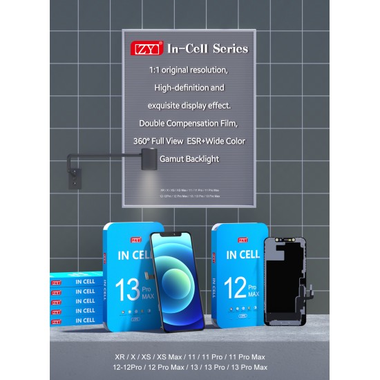 JH | Replacement LCD | For iPhone 11 Pro Max | FHD COF | Black JH | Replacement LCD | For iPhone 11 Pro Max | FHD COF | Black