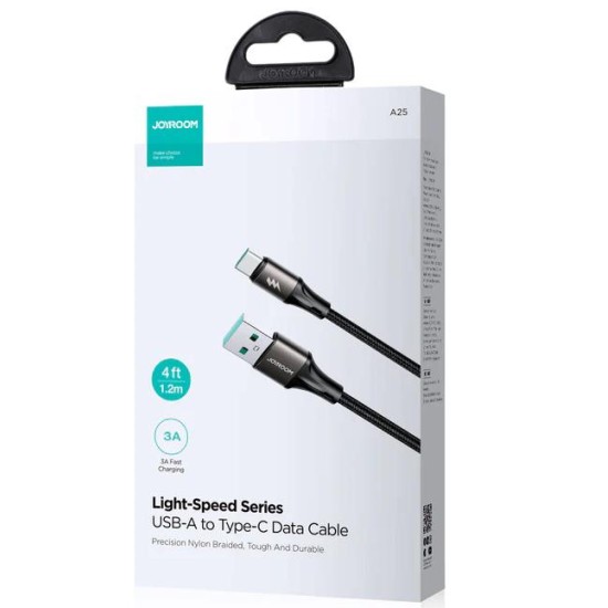 Joyroom SA25-AC3 Light-Speed Series 3A Fast Charging Data Cable (USB-A to Type-C) 3m Black
