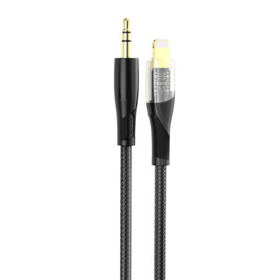 XO | Lightning to 3.5mm Transparent Audio Cable | NB-R241A | Black