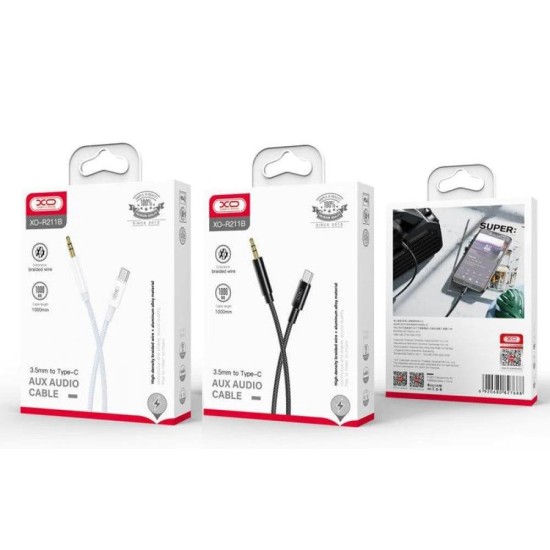 XO NB-R211B Typec to 3.5mm Audio Cable White