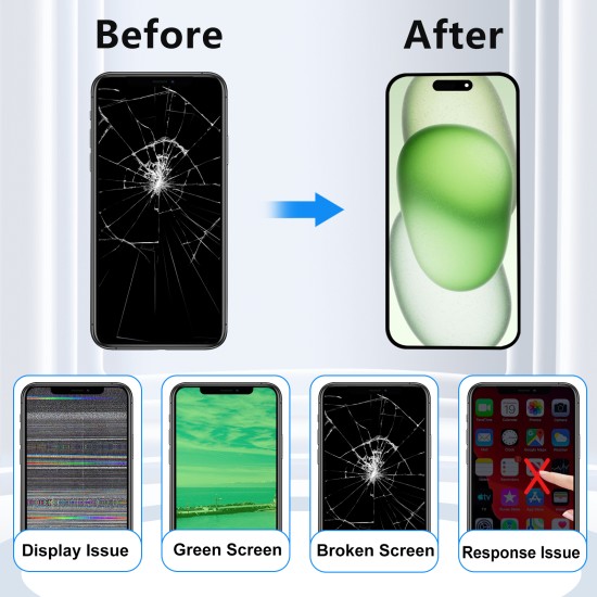 replacement ZY COF Incell LCD for iPhone 15 Black