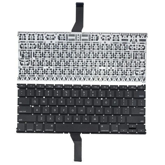 Replacement US Keyboard Backlight + Screws Flex For Macbook A1369/A1466