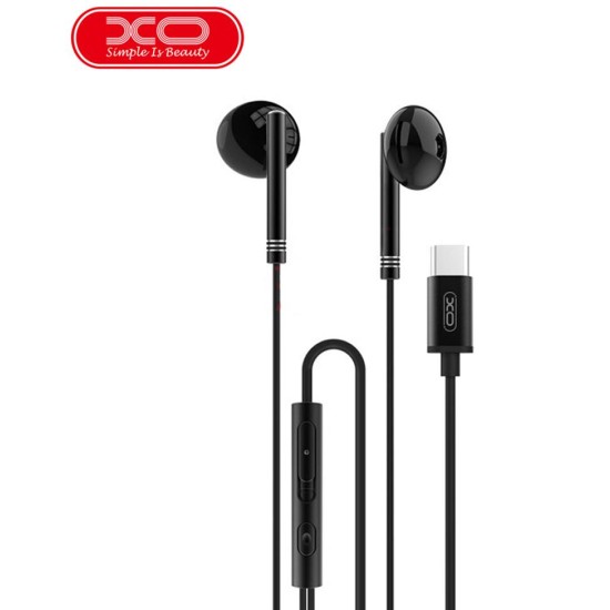 XO EP29 Metal type C Earphone (supporting mostly samsung )Black