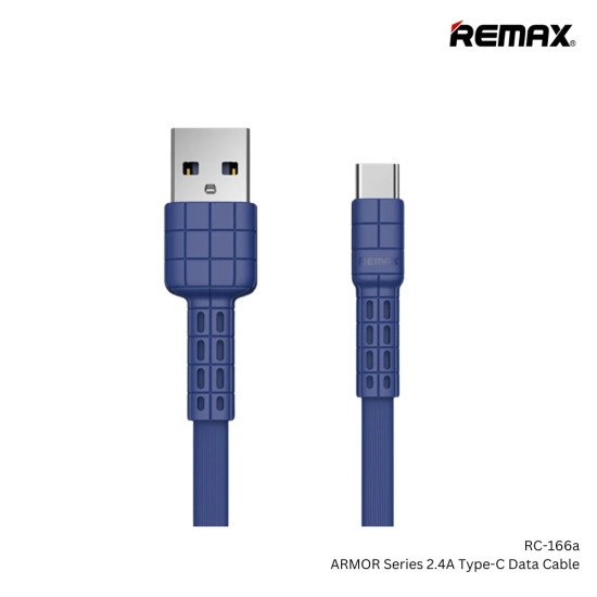 Remax | Armor Cable For Type C | RC-116a | Blue Remax | Armor Cable For Type C | RC-116a | Blue