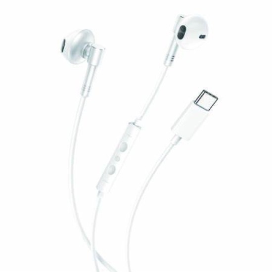 XO EP60 Transsion Type-C digital Decoding Metal Headphones (supporting mostly samsung )White