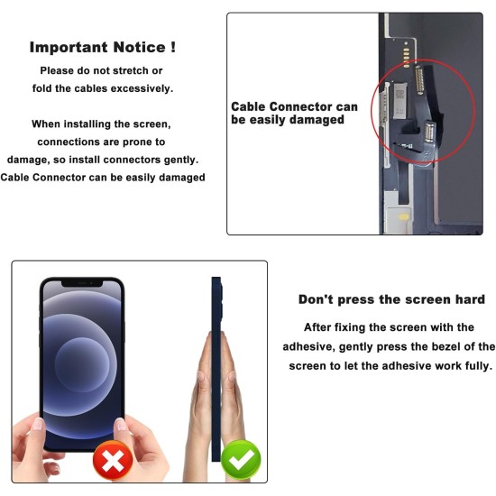 JH | Replacement LCD | For iPhone 16 Plus | FHD COF | Black