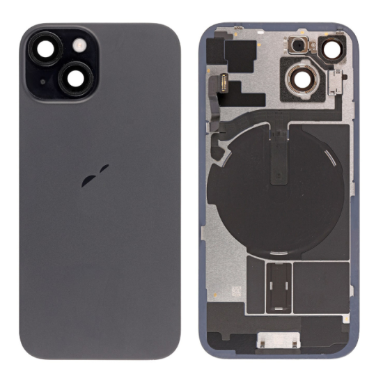 Replacement Back Glass Housing+Original Parts Cable For iPhone 15 Pro Black