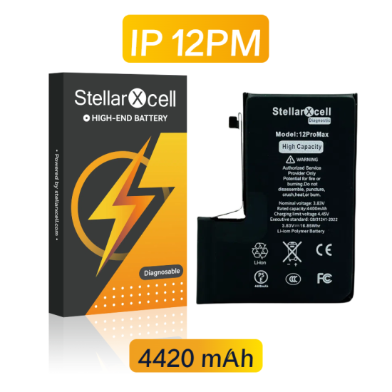Replacement StellarXcell Diagnostic Battery for iPhone 12 Pro Max