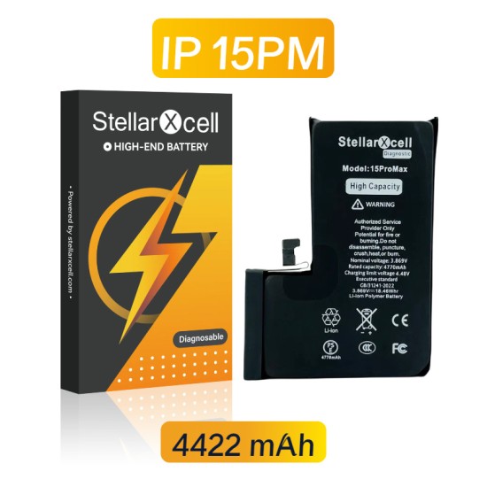 Replacement StellarXcell Diagnostic Battery for iPhone 15 Pro Max