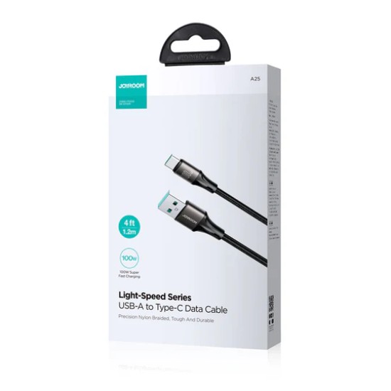 Joyroom | Light-Speed Series 3A Fast Charging Data Cable (USB-A to Type-C) | S-A25 | 3A 1.2m | Black