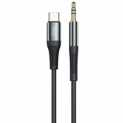XO NB-R279B Type-c to 3.5 Brushed Clear Audio Cable Black