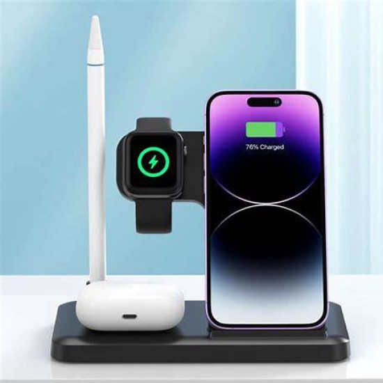 XO WX033 4 in 1 15w wireless charger Black