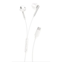 XO EP66 Crescent Type-C digital decoding flat earphone White