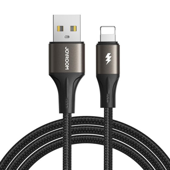 Joyroom SA25-AL3 Light-Speed Series 3A Fast Charging Data Cable (USB-A to Lightning) 1.2m Black Joyroom SA25-AL3 Light-Speed Series 3A Fast Charging Data Cable (USB-A to Lightning) 1.2m Black