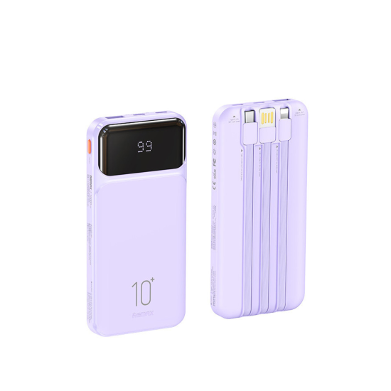 Remax | Reyluck Series Cabled Power Bank | RPP-683 | 2.1A 10000mAh | Purple