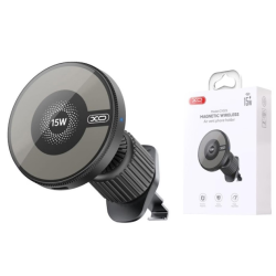 XO CX025 Magnetic Car Air Vent 15W Wireless Charger Black XO CX025 Magnetic Car Air Vent 15W Wireless Charger Black