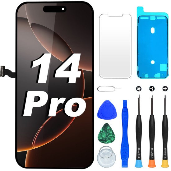 JH | Replacement LCD | For iPhone 14 Pro | HD Plus | Black