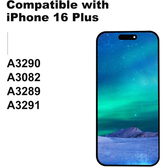 JH | Replacement LCD | For iPhone 16 Plus | FHD COF | Black