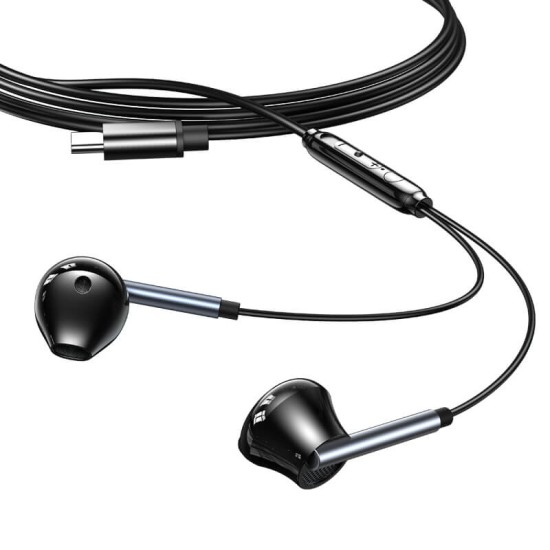 XO EP66 Crescent Type-C digital decoding flat earphone Black