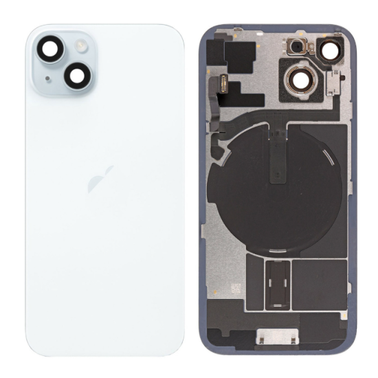 Replacement Back Glass Housing+Original Parts Cable For iPhone 15 Pro Max White