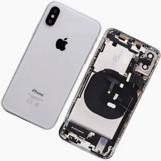 Replacement Rear Housing With Parts+Battery Glue For iPhone XS White